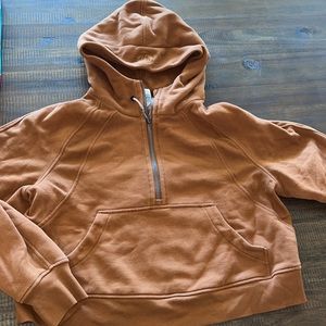 Lululemon scuba half zip burnt orange size m